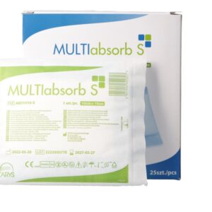MULTIabsorb S 10cm x 10cm 1pc Impacco ad alta assorbenza; cellulosa non tessuta, sterile